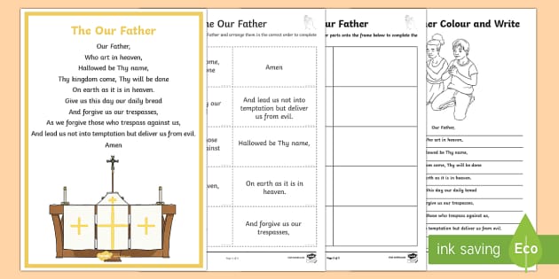 Lord's+Prayer+Catholic+Printable+for+Kids