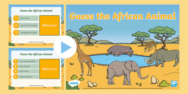Guess the African Animal PowerPoint (teacher made) - Twinkl