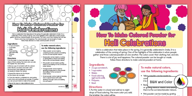 Celebrate Holi with a Colorful Powder Recipe