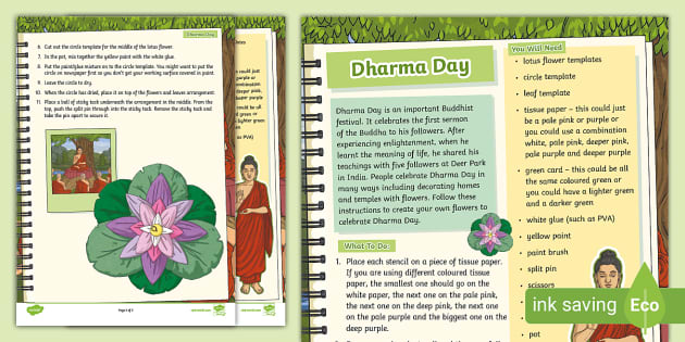 Dharma Day Craft Activity (teacher Made) - Twinkl