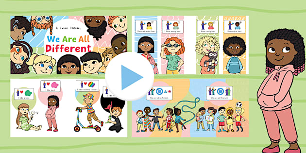 Twinkl Symbols: We Are All Different Story PowerPoint