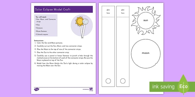 Solar Eclipse Craft Instructions