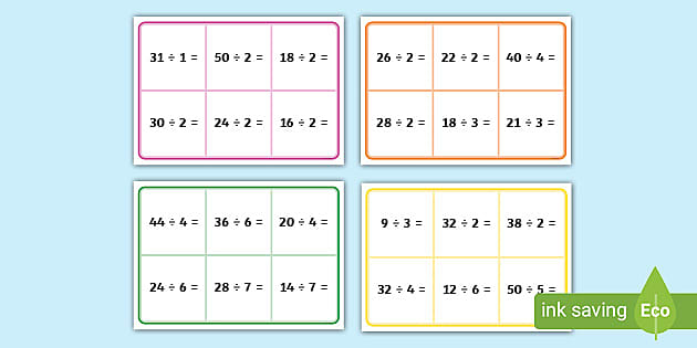 Jogo Didatico Divisao E Multiplicacao Bingo Divertido Com Tabuada