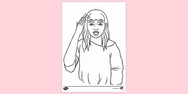 FREE! - NZSL Mum Colouring Sheet | Colouring Sheets - Twinkl