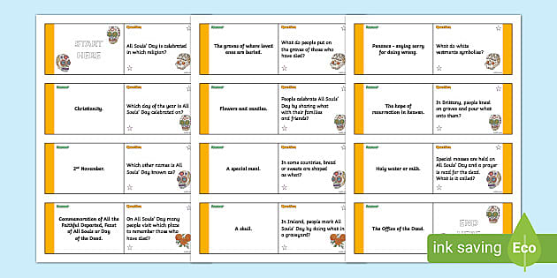 KS2 All Souls' Day Loop Cards (teacher made) - Twinkl