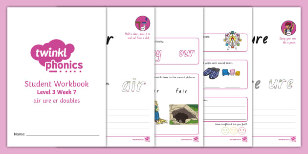 Twinkl Phonics Level 3 - Week 7 Workbook (teacher made)