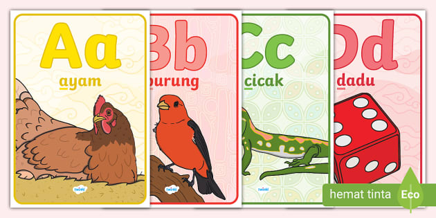 38 Gambar Huruf Abjad ABC PDF atau PPT, Desain Menarik!