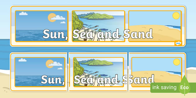 Sun, Sea And Sand Display Banner (teacher Made) - Twinkl