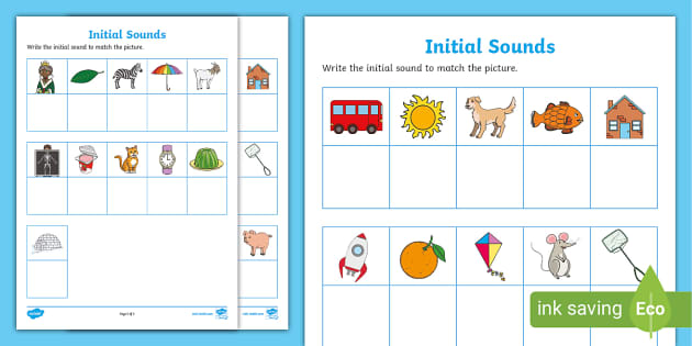 Initial Sound Activity Sheets | Twinkl (teacher made)