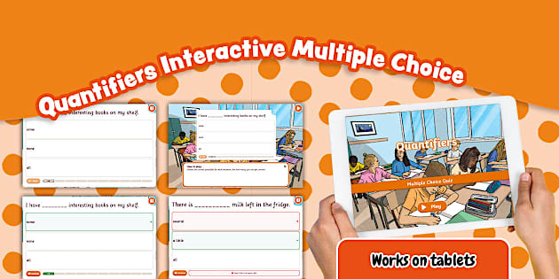 Quantifiers Interactive Multiple Choice Quiz