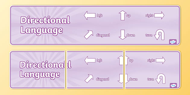 👉 Directional Language Display Banner Teacher Made