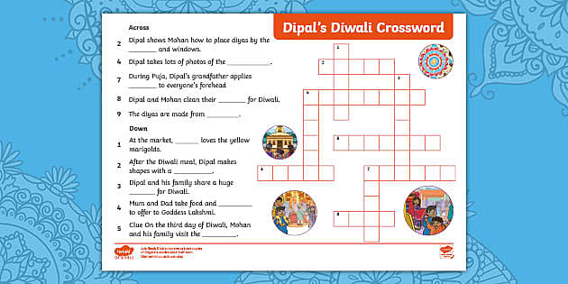 Dipal s Diwali Crossword (teacher made) Twinkl