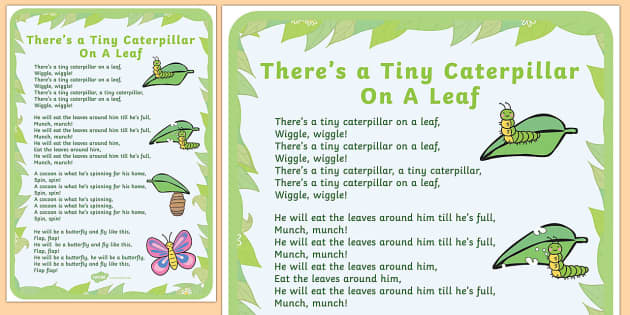 Tiny Caterpillar Rhyme Poster