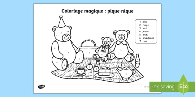 Coloriage magique maternelle PS (petite section)