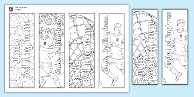 Jude Bellingham Colouring Bookmarks - T Pe 1721812787 Jude Bellingham Colouring Bookmark Ver 1 
