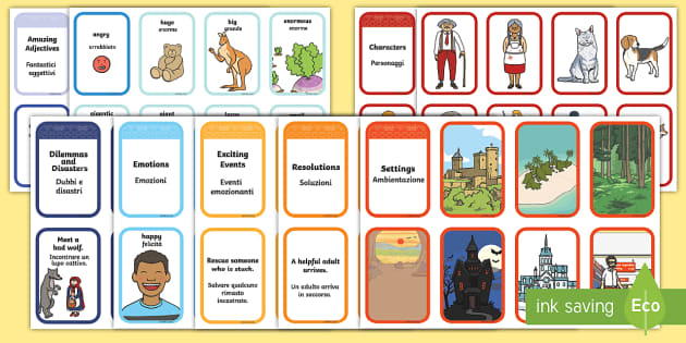 story-writing-prompt-cards-pack-italian-translation-english-italian-story