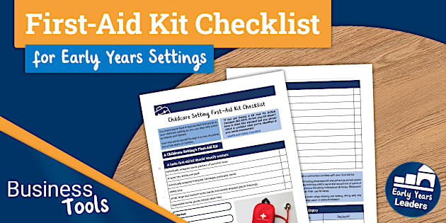 First-Aid Kit Checklist for Early Years Settings | Twinkl