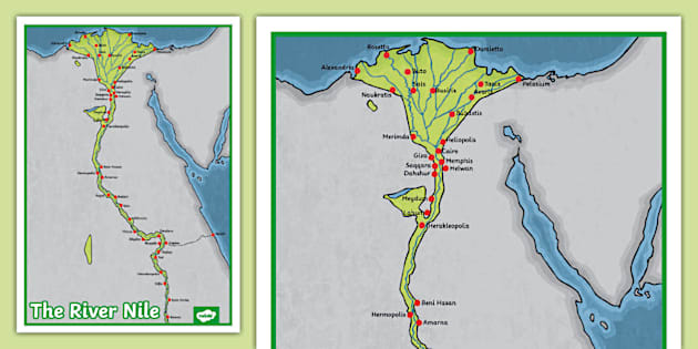 Delta of the Nile River Map Display Poster (teacher made)