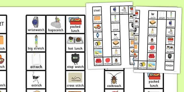 Two Syllable Final 'Ch' Sound Board Game (teacher Made)