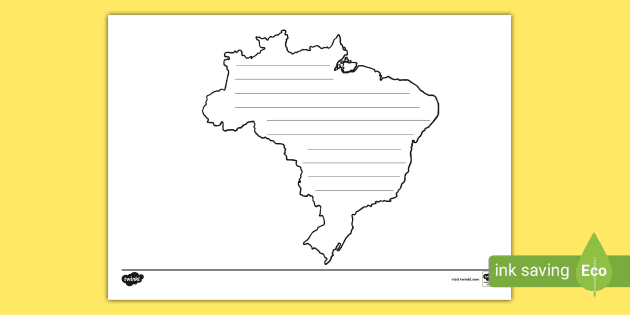 brazil map outline printable