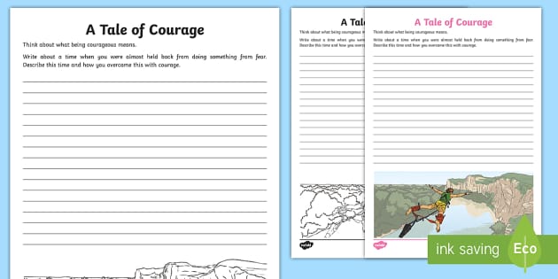 a-tale-of-courage-writing-worksheet-worksheet-twinkl