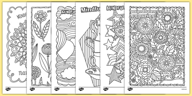 Adult Colouring Mindfulness Colouring Sheets Pack - Twinkl