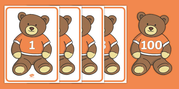 Teddy Bear Number Line Game (Teacher-Made) - Twinkl