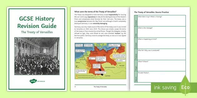 Gcse History Treaty Of Versailles Revision Guide