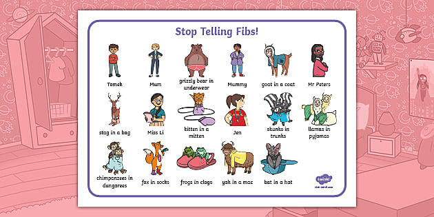 Stop Telling Fibs Word Mat (teacher made) Twinkl Stop Telling Fibs Word Mat (teacher made) Twinkl