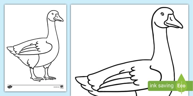 goose coloring page