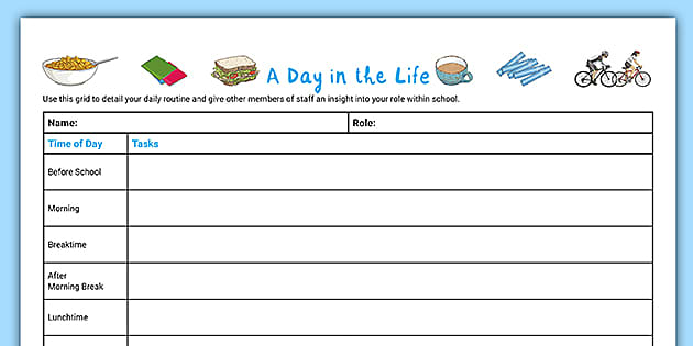 Staff Wellbeing Printable Daily Routine Planner - Twinkl