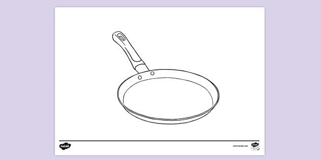 frying pan coloring page