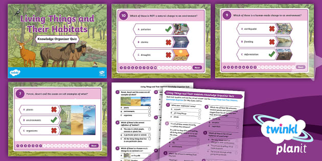 Science: Living Things And Their Habitats: KO Quiz Pack