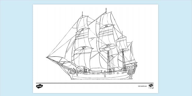 FREE! - Golden Grove (First Fleet) Colouring Sheet - Twinkl