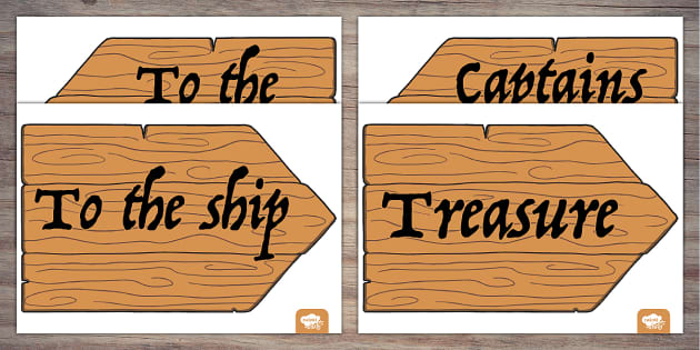 Pirate Signs Printable  Twinkl Party (teacher made)