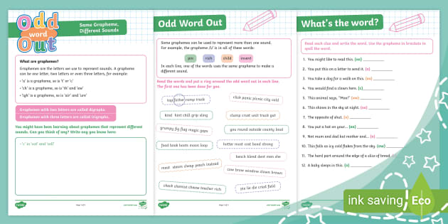 odd-word-out-same-grapheme-different-sounds-ages-5-6