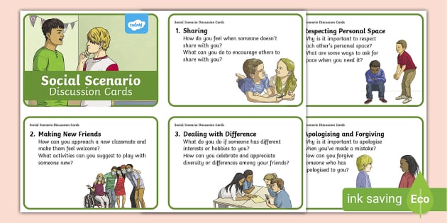 Social Scenario Discussion Cards Teacher Made Twinkl 