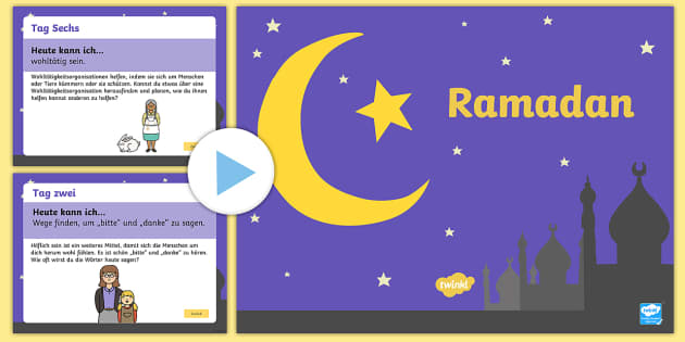 Ramadan täglicher Kalender der Freundlichkeit PowerPoint