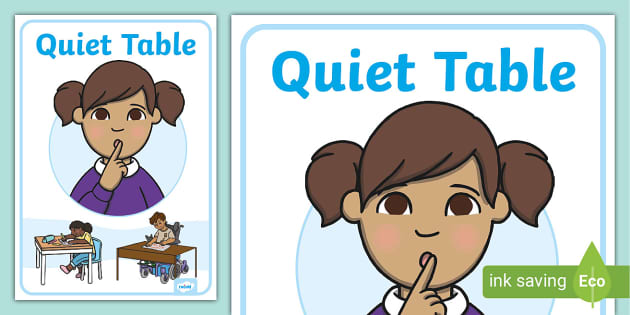 Quiet Table Display Poster