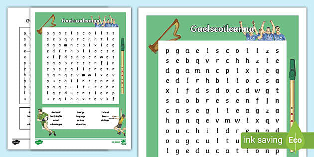 Gaelscoileanna Word Search (teacher made) - Twinkl