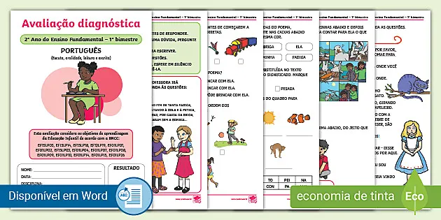 Atividade de matemática para o 4º Bimestre do 2º ano do ensino