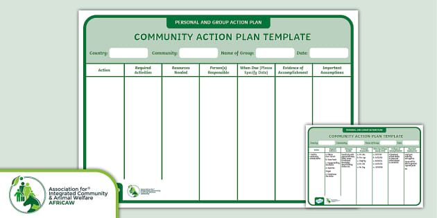 FREE Livestock Community Action Plan Template South Africa