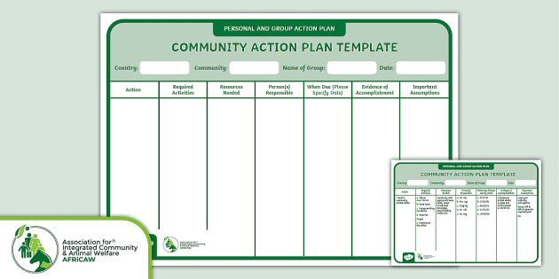 FREE! - Livestock Community Action Plan - Template - South Africa