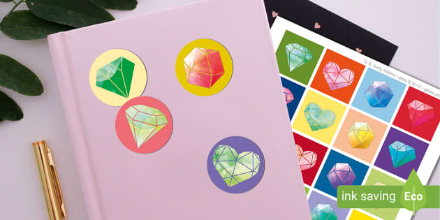 Gemstone Printable Stickers