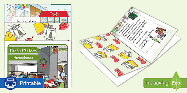 Grade 3 Phonics Mini Book Homophones - Twinkl