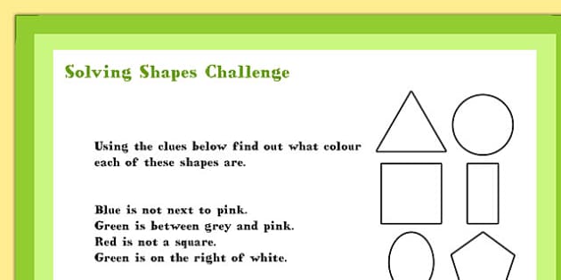 shape problem solving ks1
