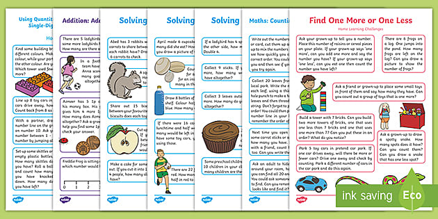 Maths Home Learning Challenges Pack