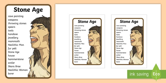 The Stone Age Words IKEA Tolsby/Fiestad Frame (teacher Made)