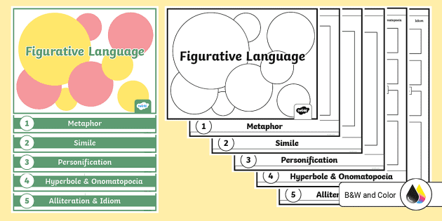 Figurative Language Flipbook, Figurative Language Activity