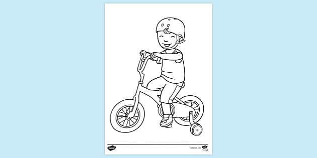 bicycle coloring pages preschool